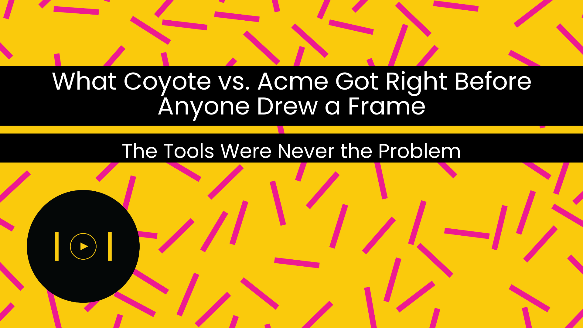 What Coyote vs. Acme Got Right Before Anyone Drew a Frame